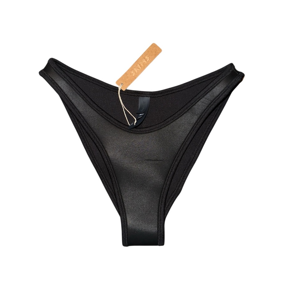 NWT Skims Rubberized Scuba Swim Tanga Bikini Bottom - Onyx, XS - NO LONGER SOLD